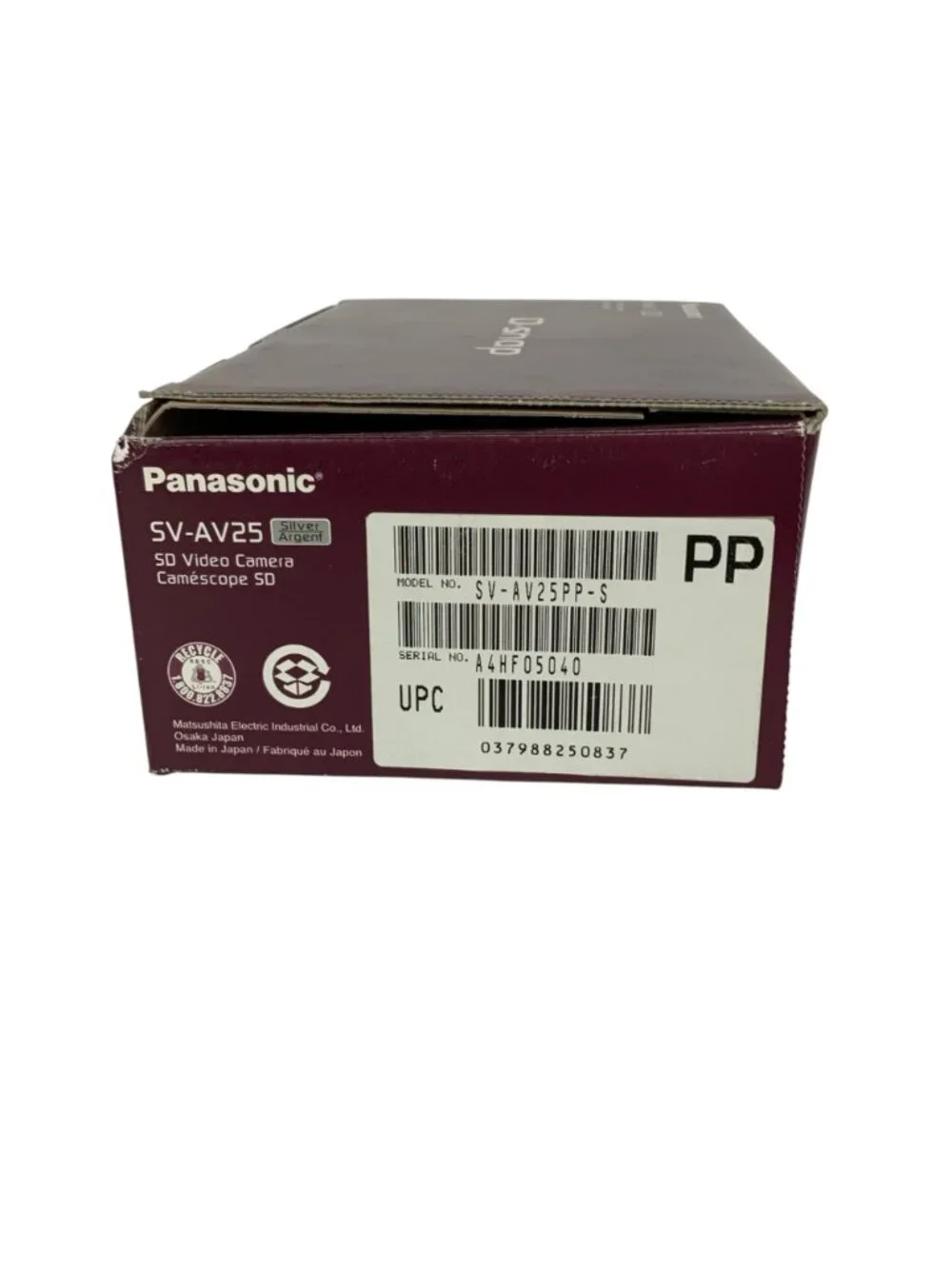 Panasonic D-Snap SV-AV25 2MP Digital SD Video Camera With Accessories & Box